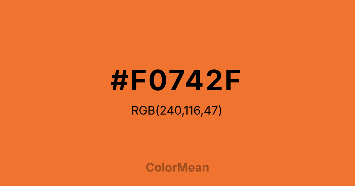 #F0742F color swatch