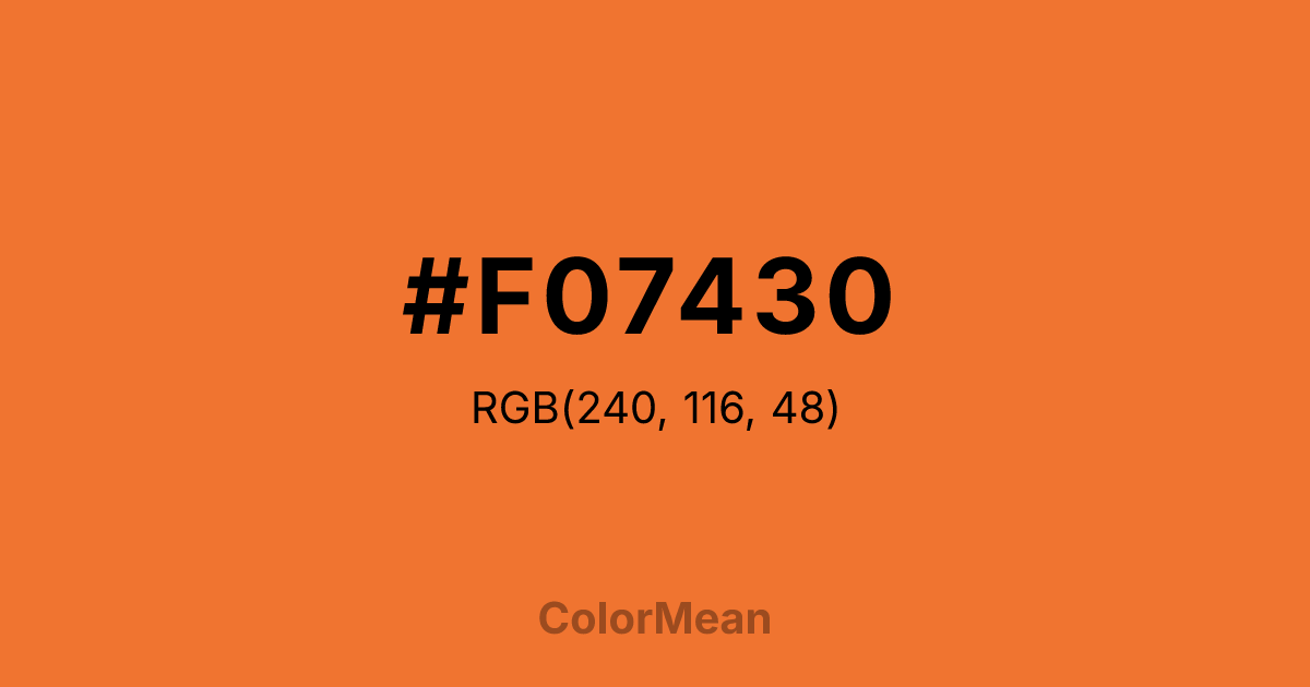 #F07430 color swatch