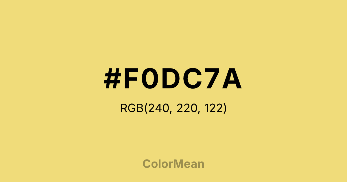 #F0DC7A color swatch