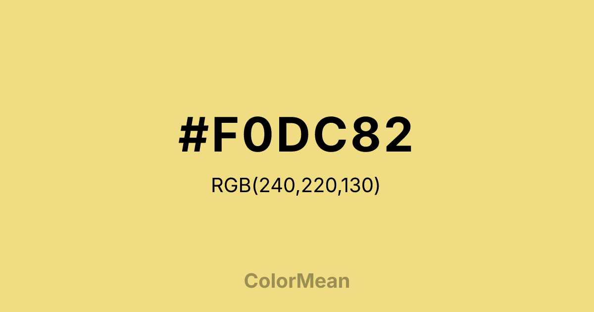#F0DC82 color swatch