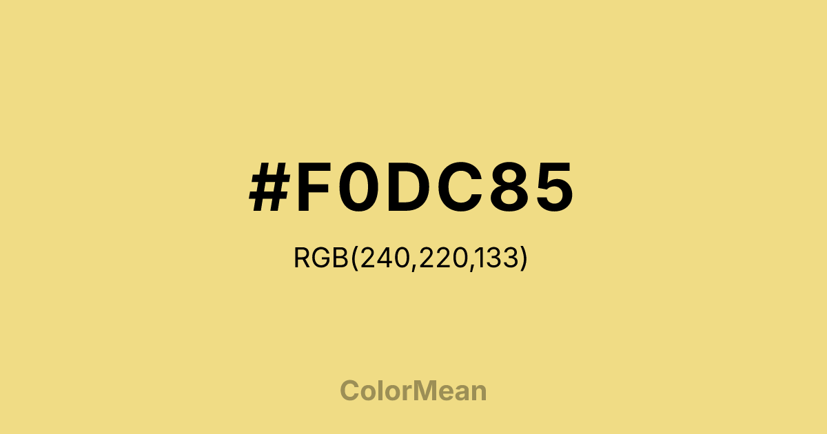 #F0DC85 color swatch