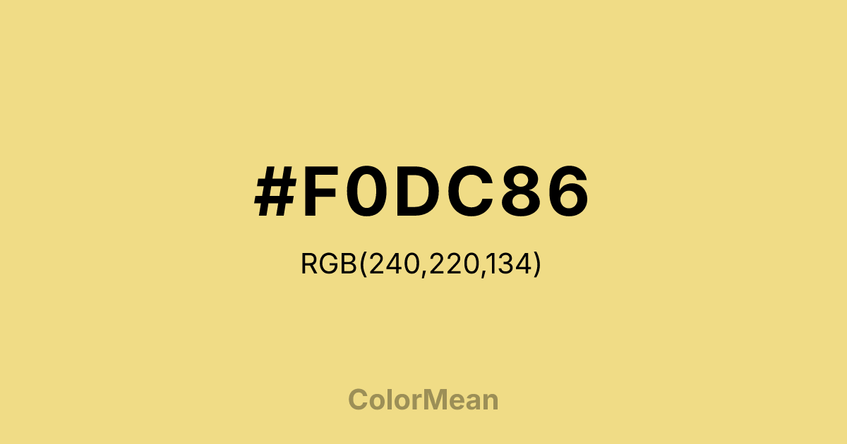 #F0DC86 color swatch