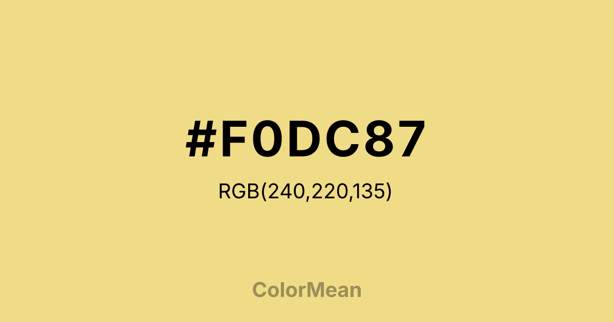 #F0DC87 color swatch