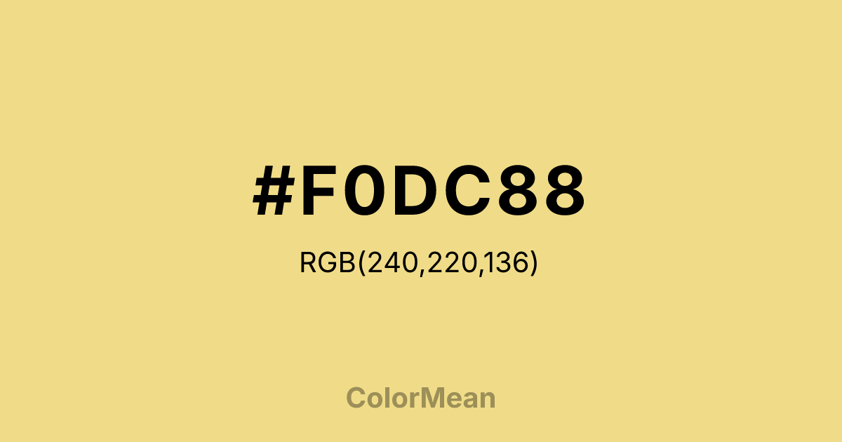 #F0DC88 color swatch