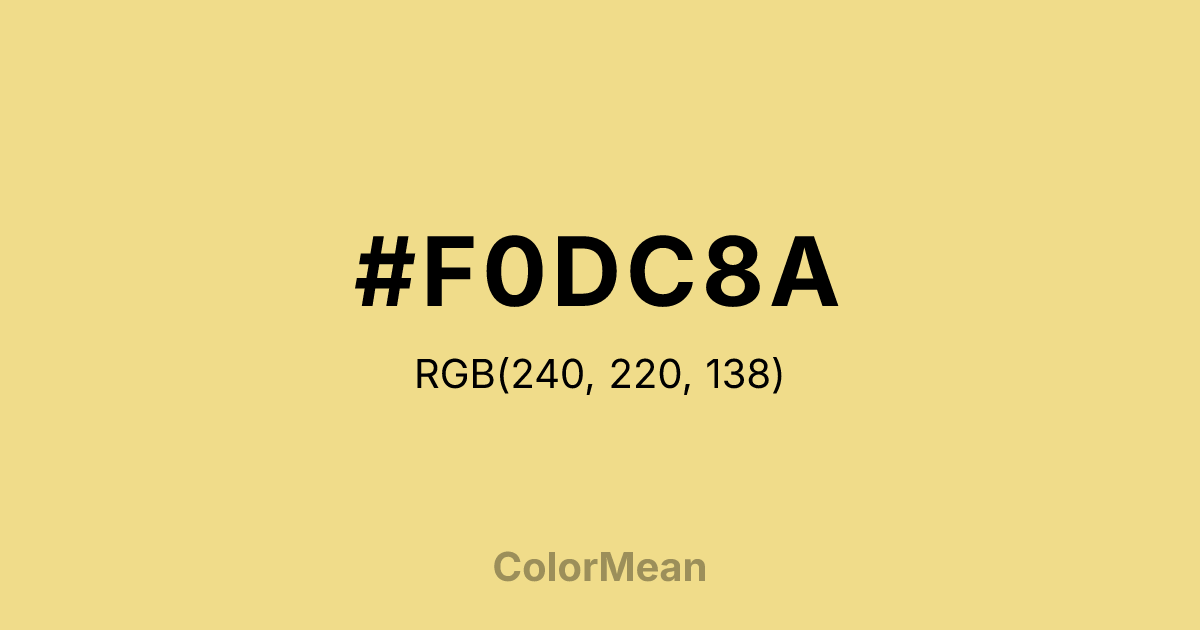 #F0DC8A color swatch