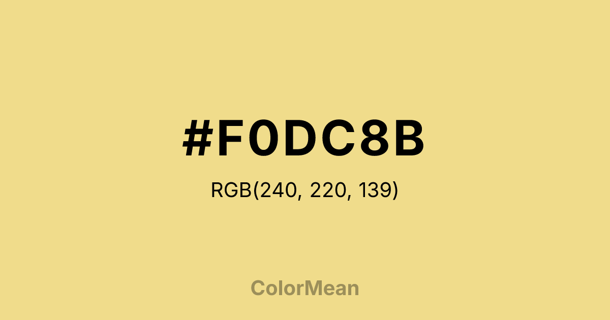 #F0DC8B color swatch
