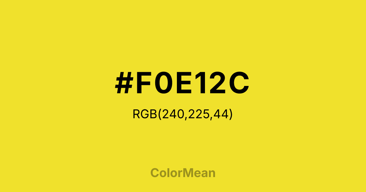 #F0E12C color swatch