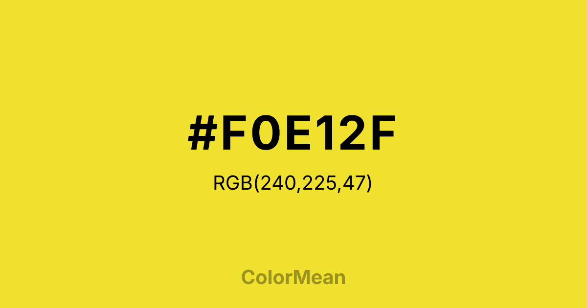 #F0E12F color swatch