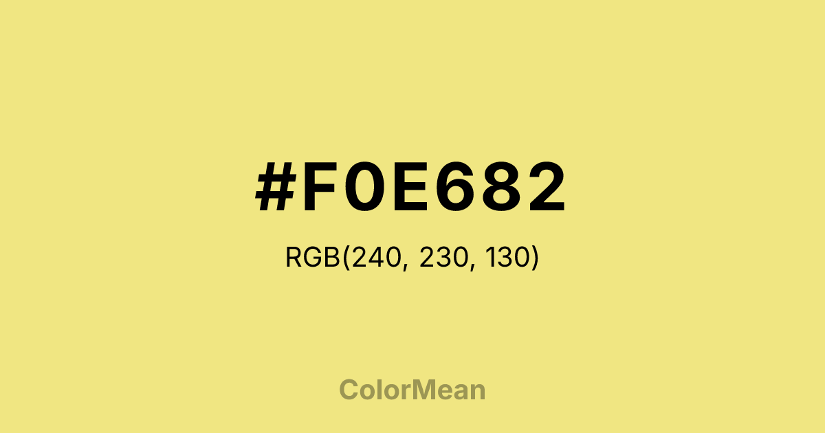 #F0E682 color swatch