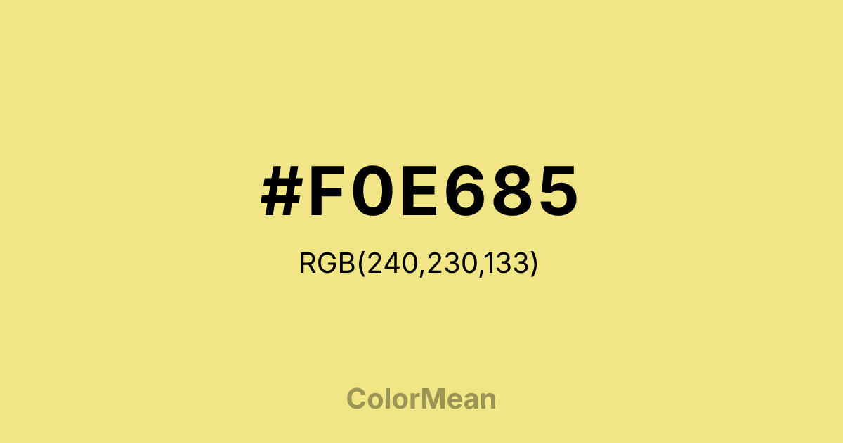 #F0E685 color swatch