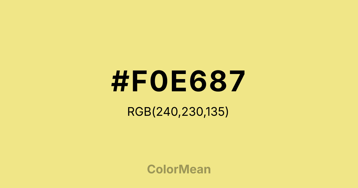 #F0E687 color swatch