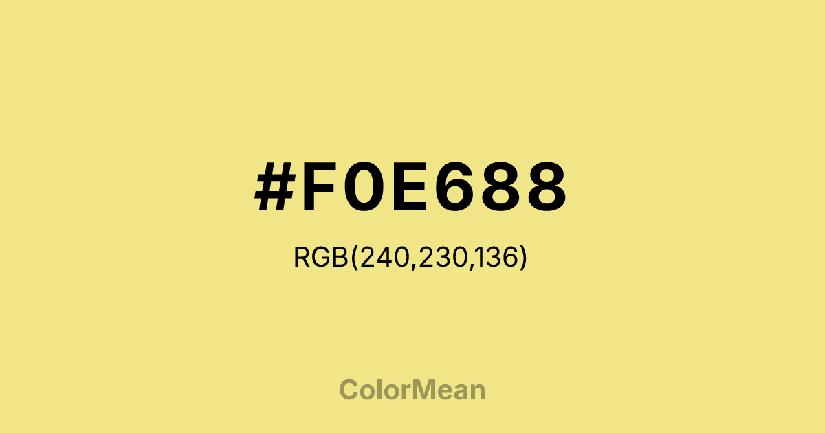 #F0E688 color swatch
