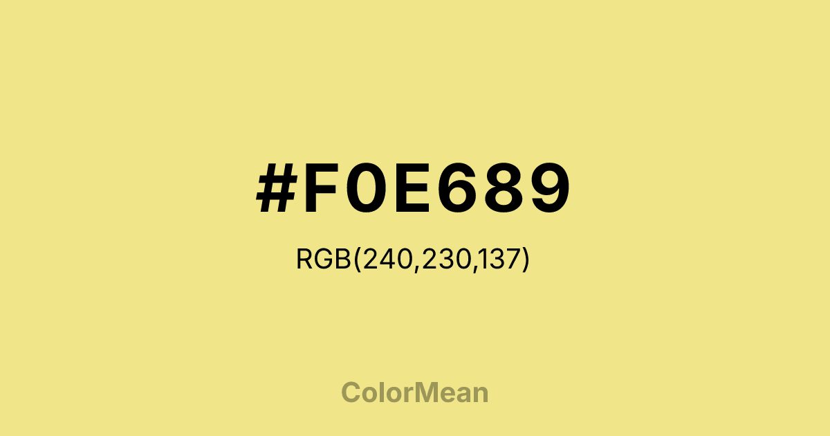 #F0E689 color swatch