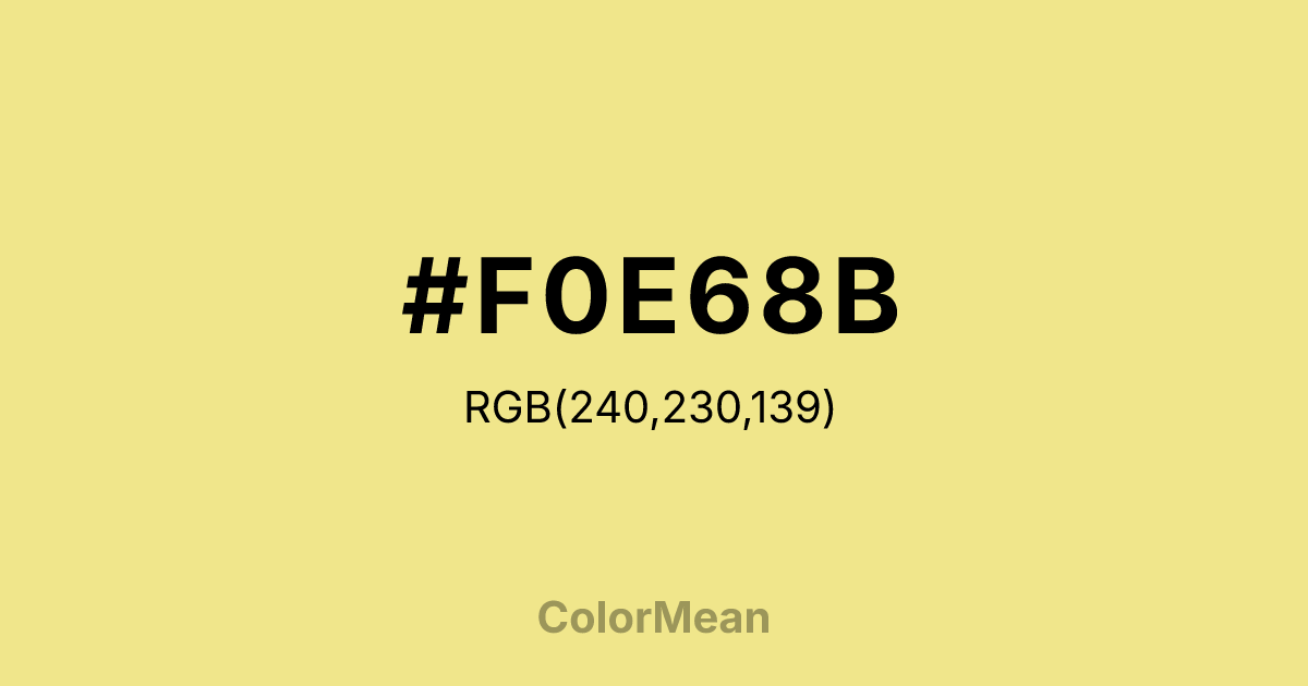 #F0E68B color swatch