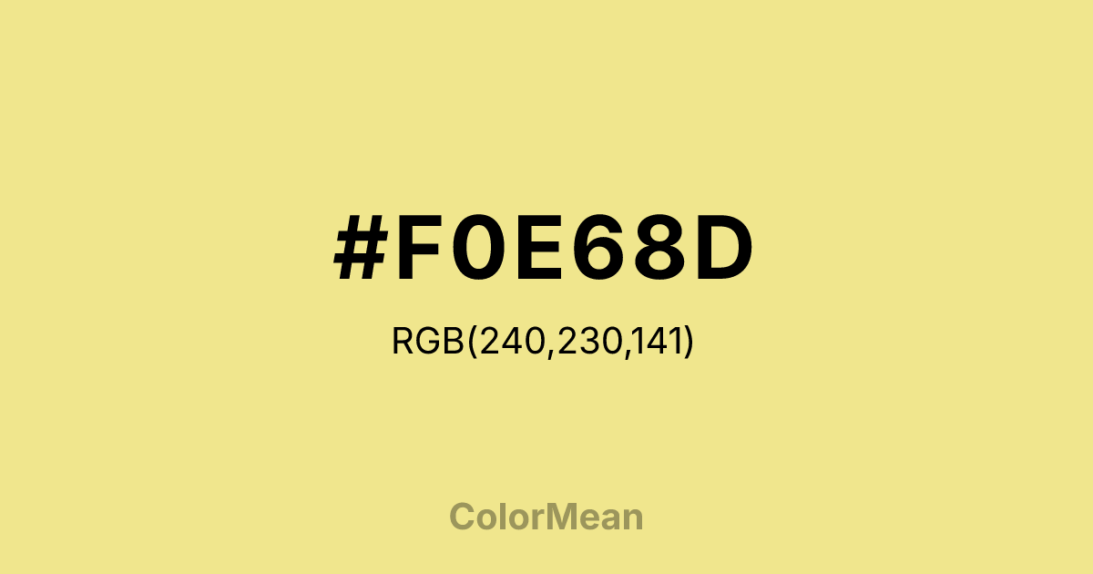 #F0E68D color swatch