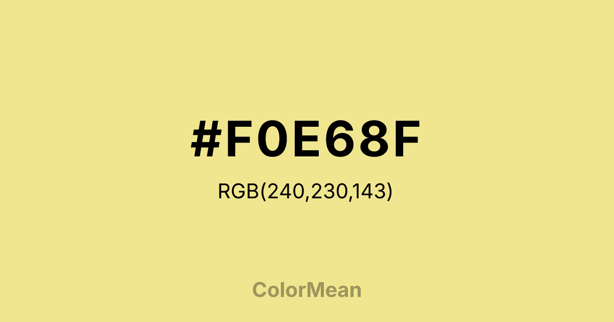 #F0E68F color swatch