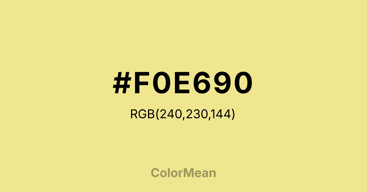 #F0E690 color swatch