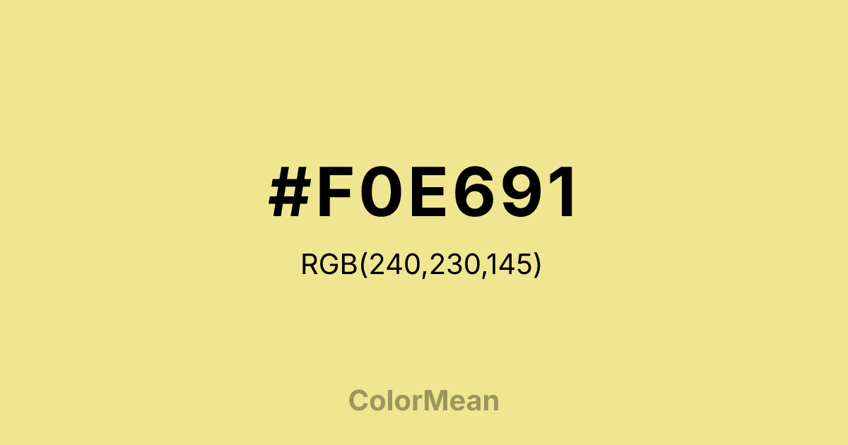 #F0E691 color swatch