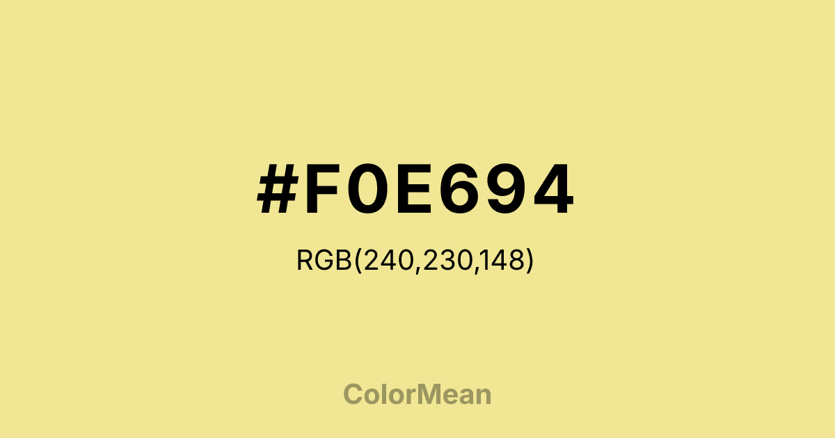#F0E694 color swatch