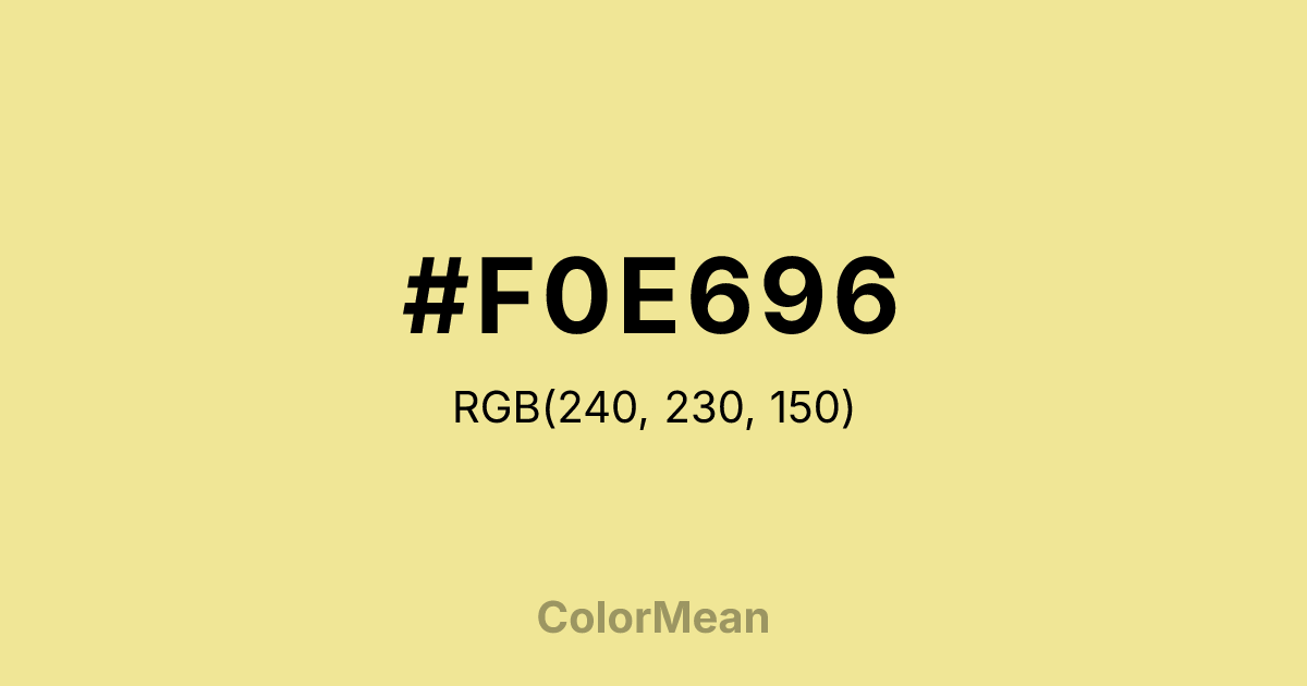 #F0E696 color swatch