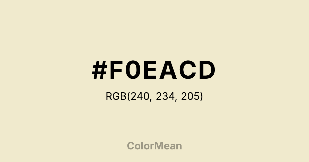 #F0EACD color swatch