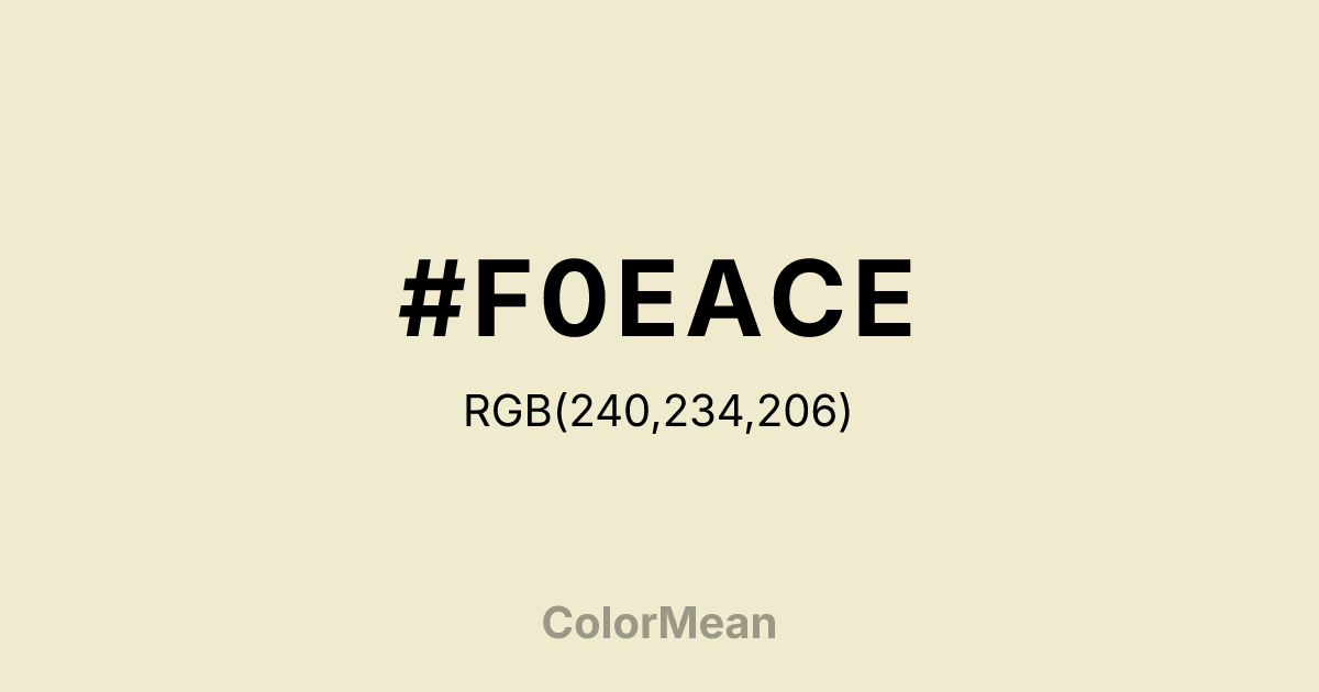 #F0EACE color swatch