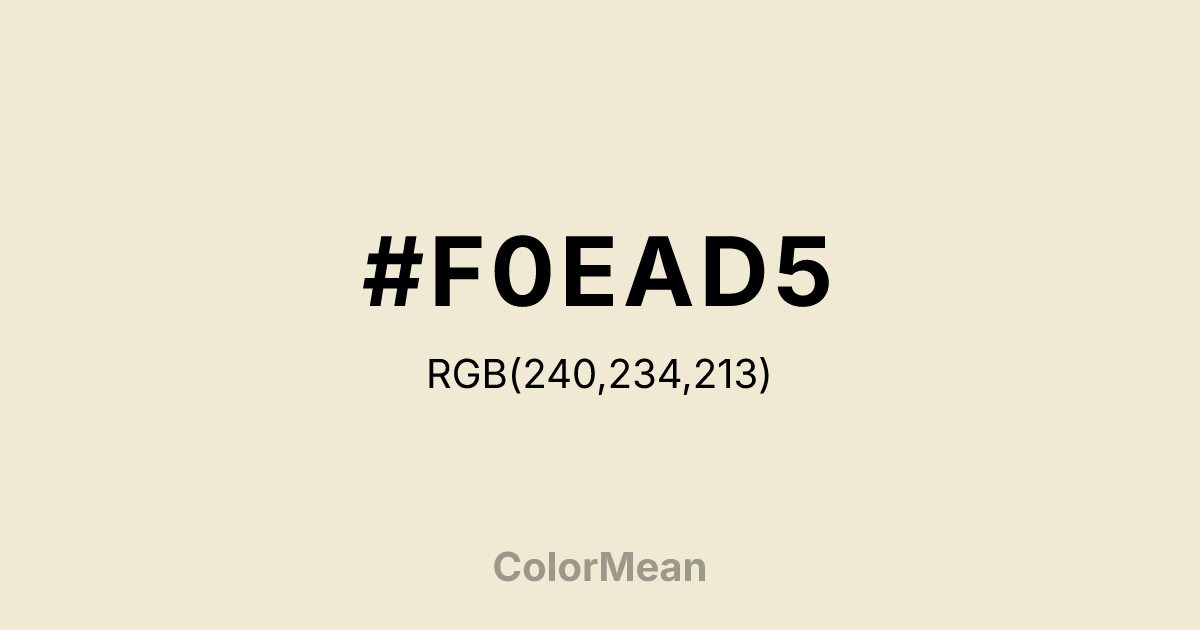 #F0EAD5 color swatch