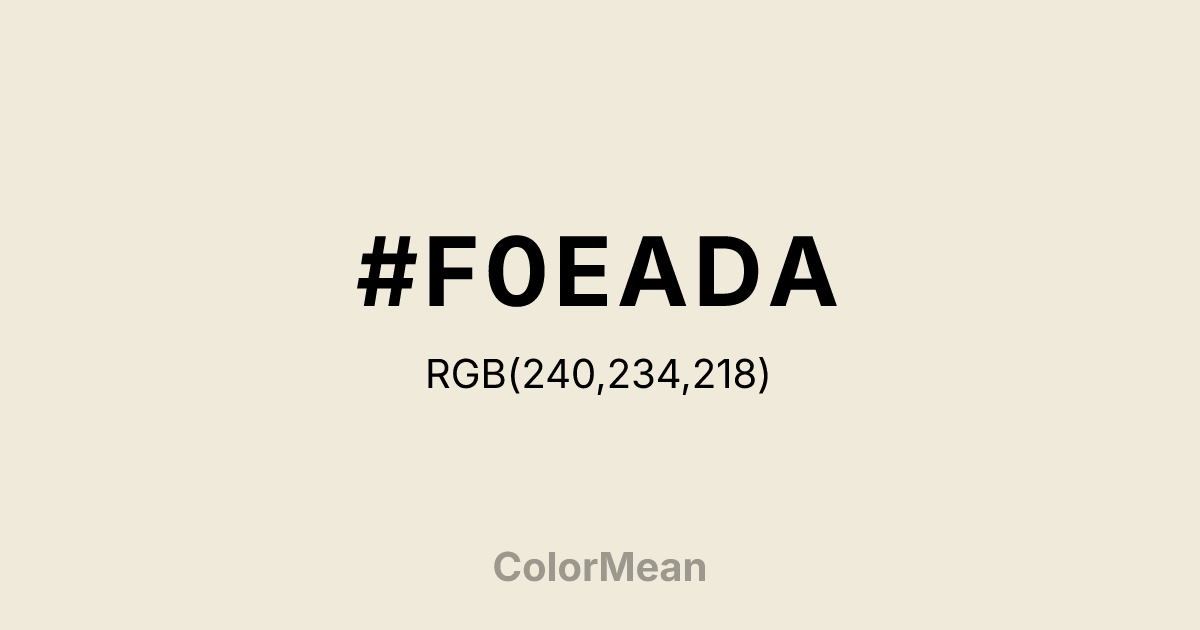 #F0EADA color swatch