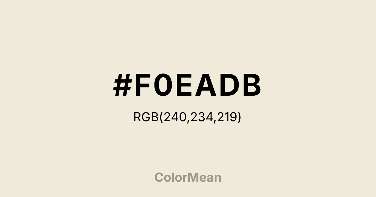 #F0EADB color swatch