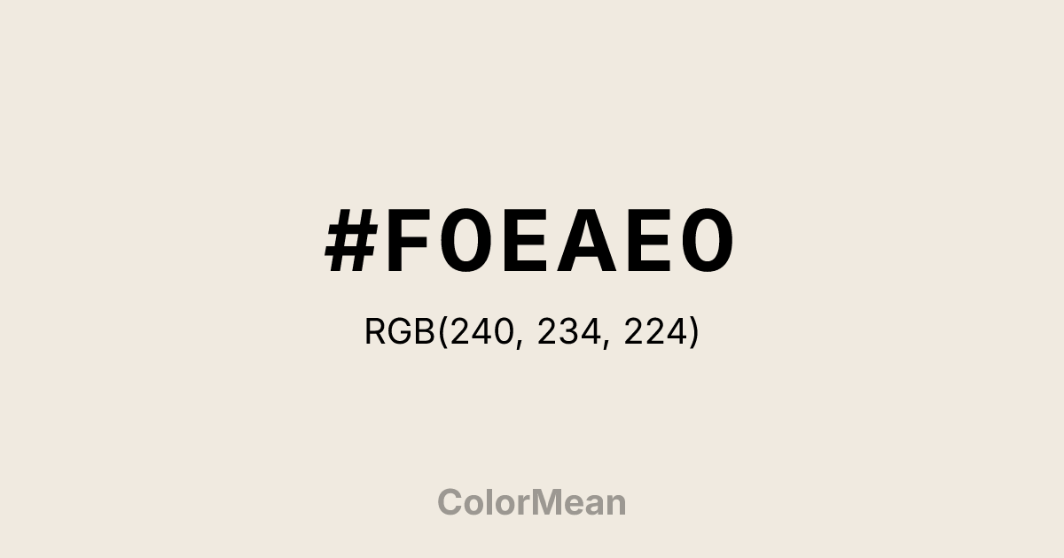 #F0EAE0 color swatch