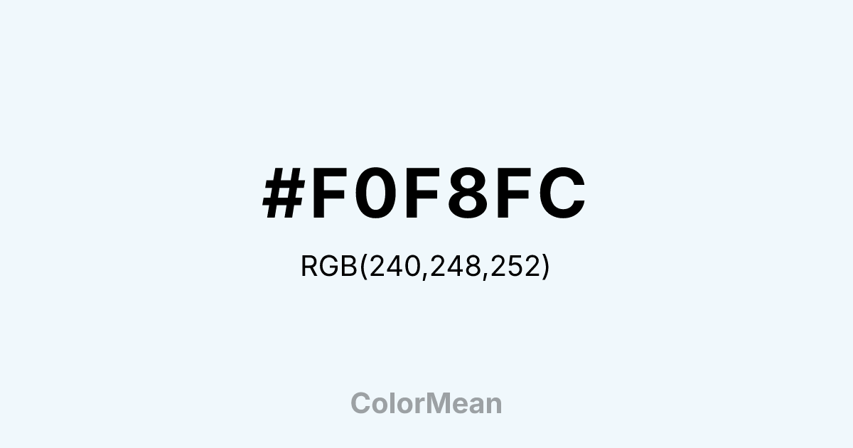 #F0F8FC color swatch