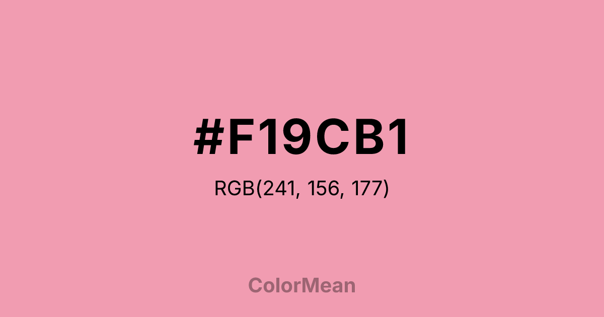 #F19CB1 color swatch