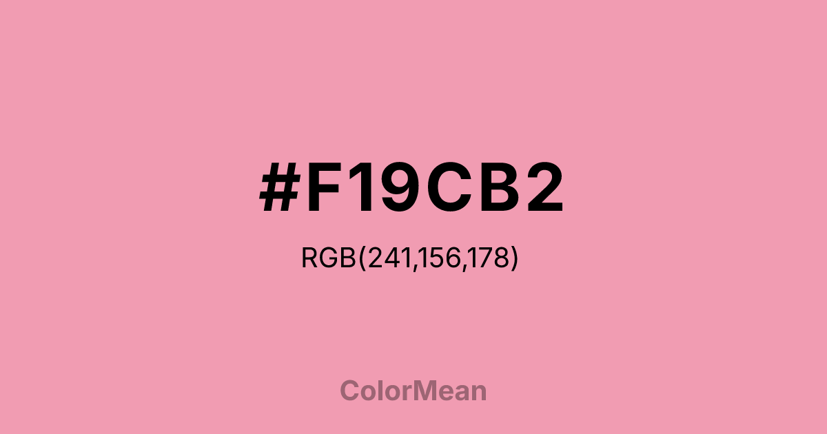 #F19CB2 color swatch