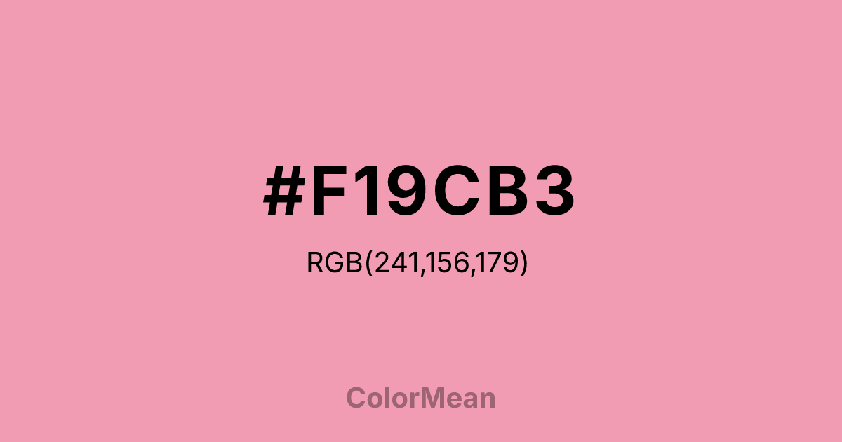 #F19CB3 color swatch