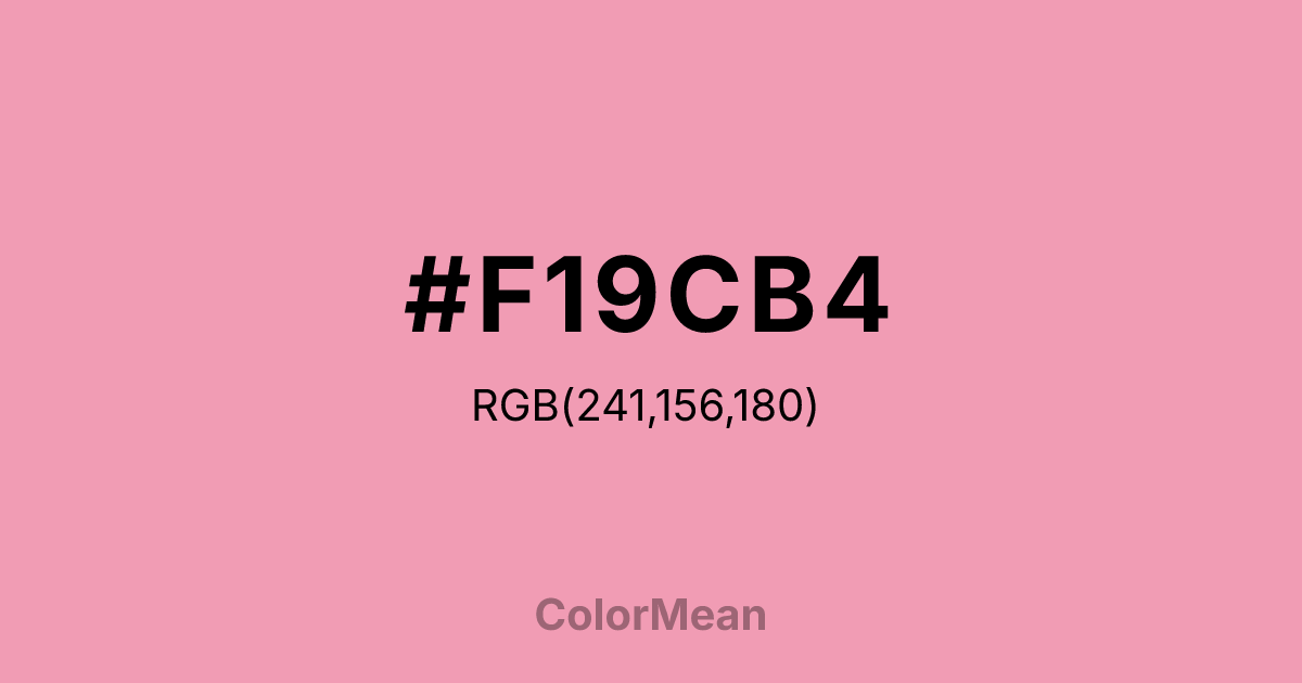 #F19CB4 color swatch