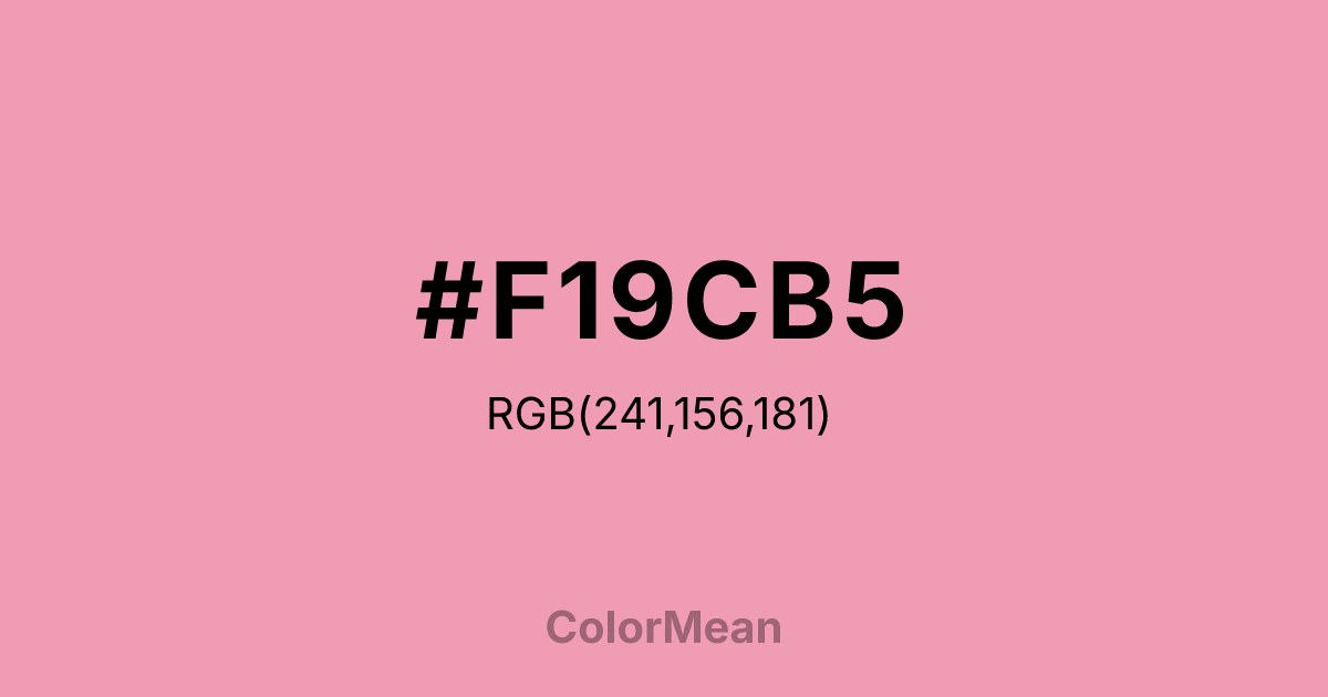 #F19CB5 color swatch