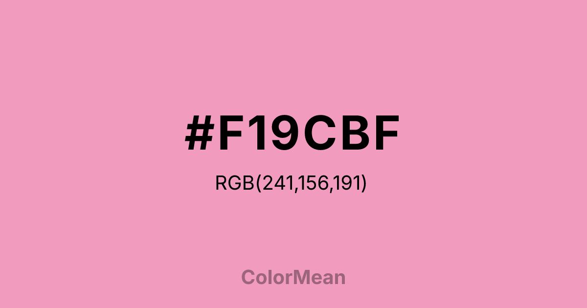 #F19CBF color swatch