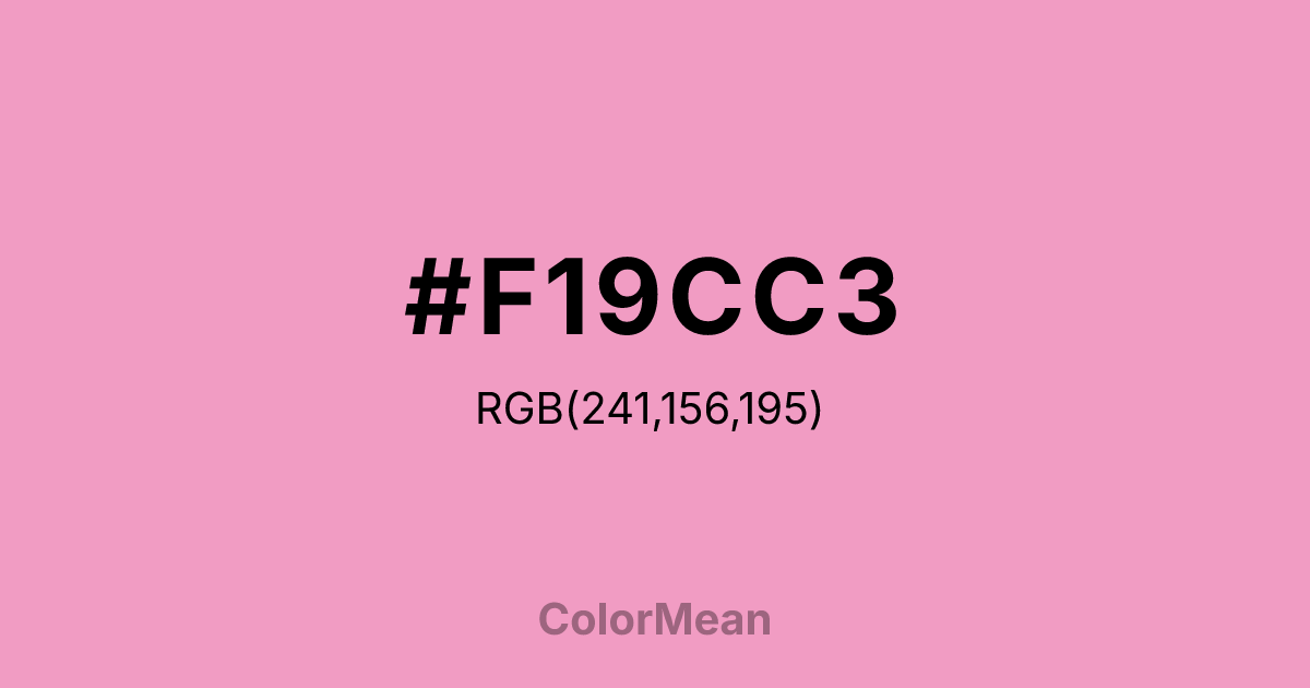 #F19CC3 color swatch