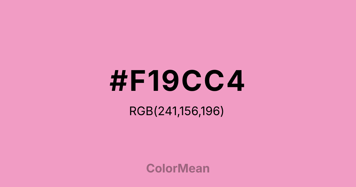 #F19CC4 color swatch