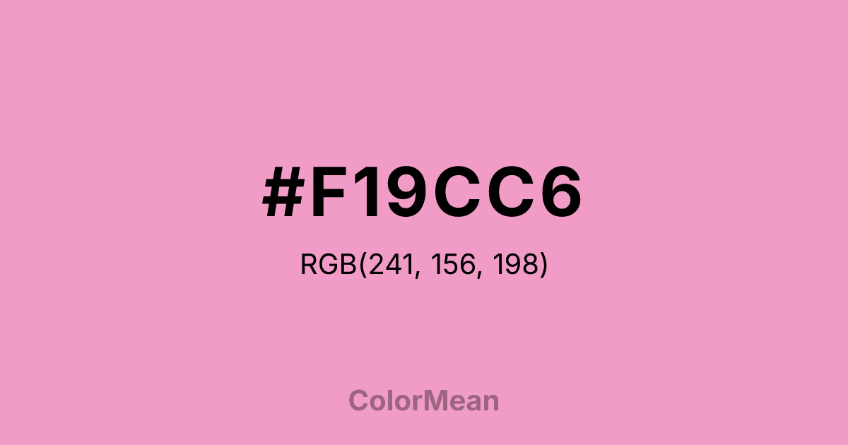 #F19CC6 color swatch