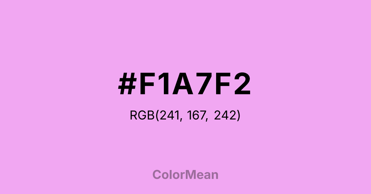 #F1A7F2 color swatch