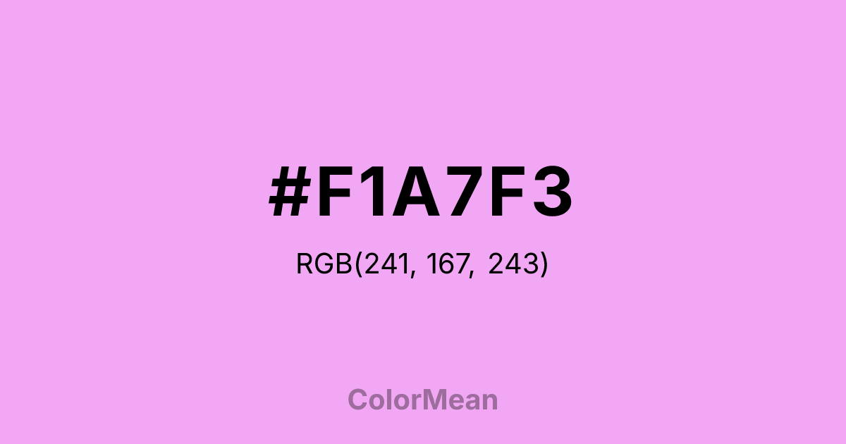 #F1A7F3 color swatch