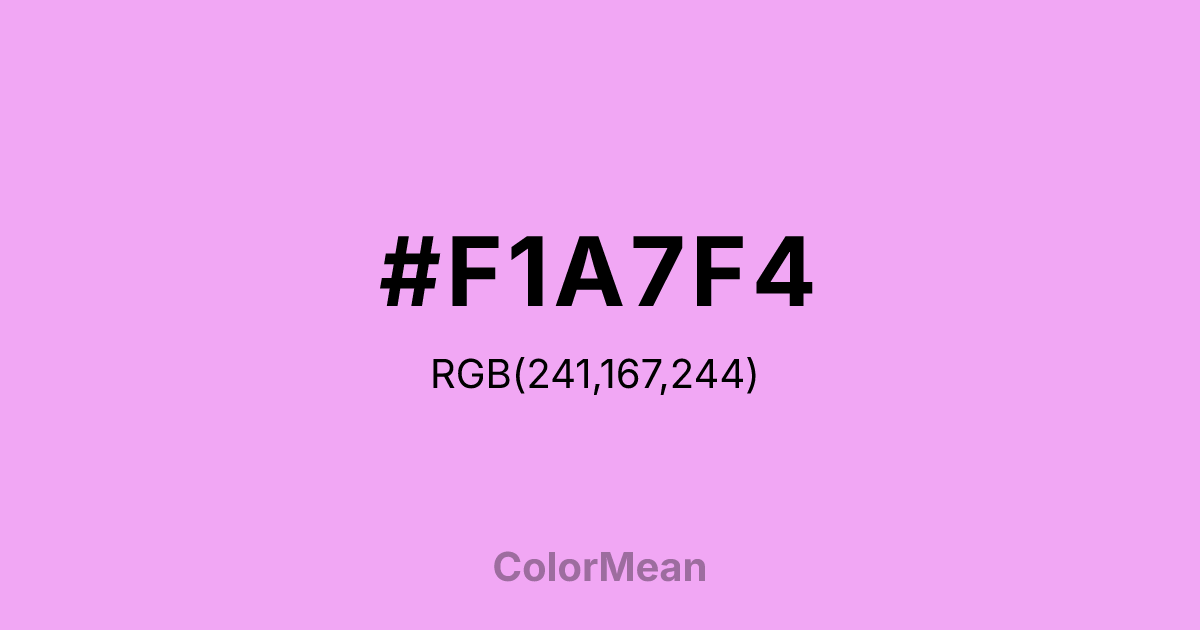 #F1A7F4 color swatch