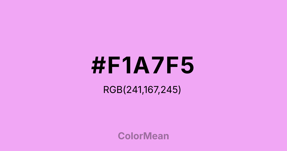 #F1A7F5 color swatch