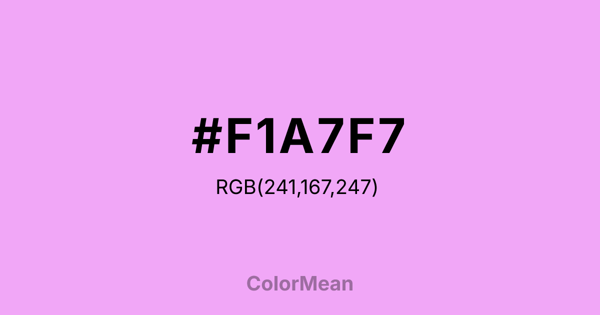 #F1A7F7 color swatch