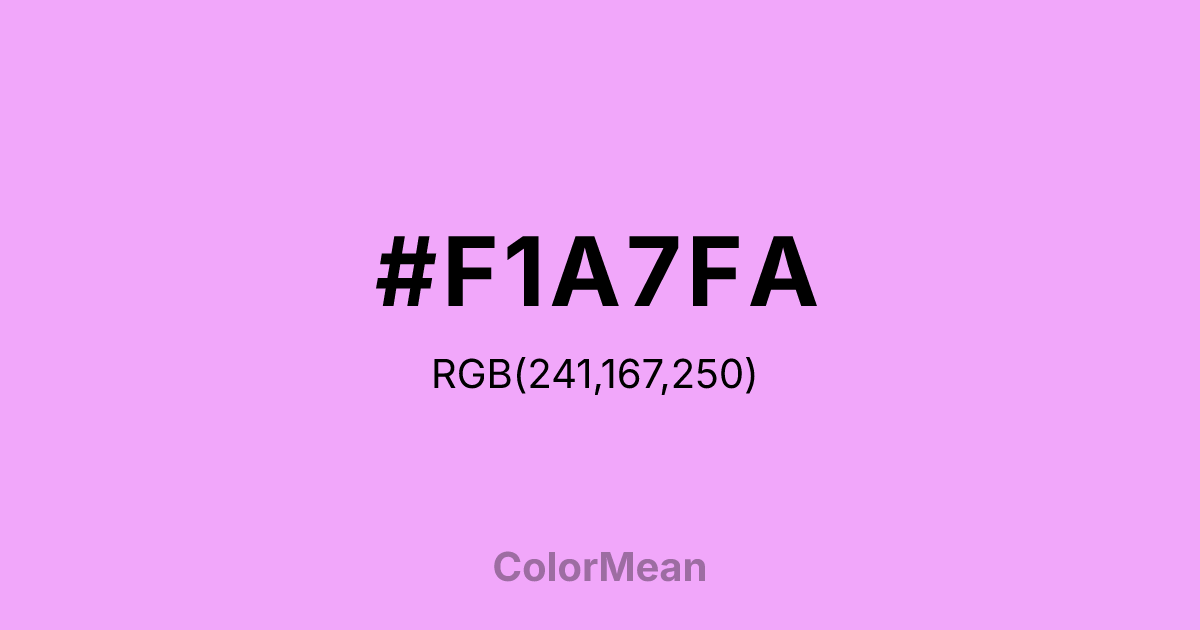 #F1A7FA color swatch