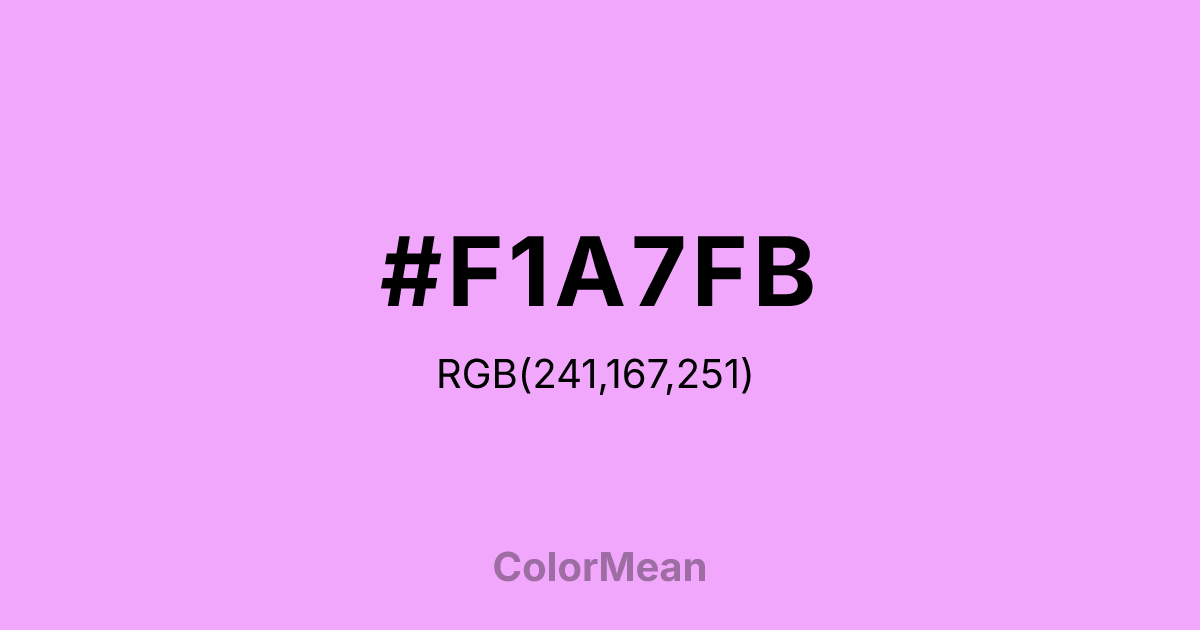 #F1A7FB color swatch