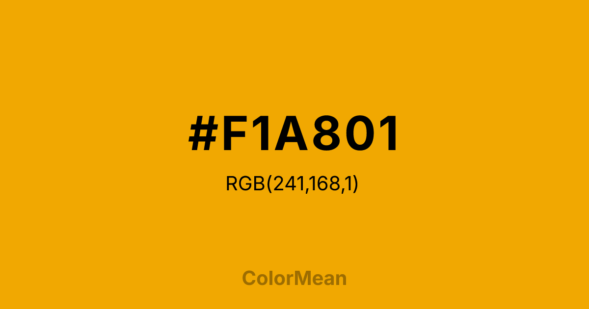 #F1A801 color swatch