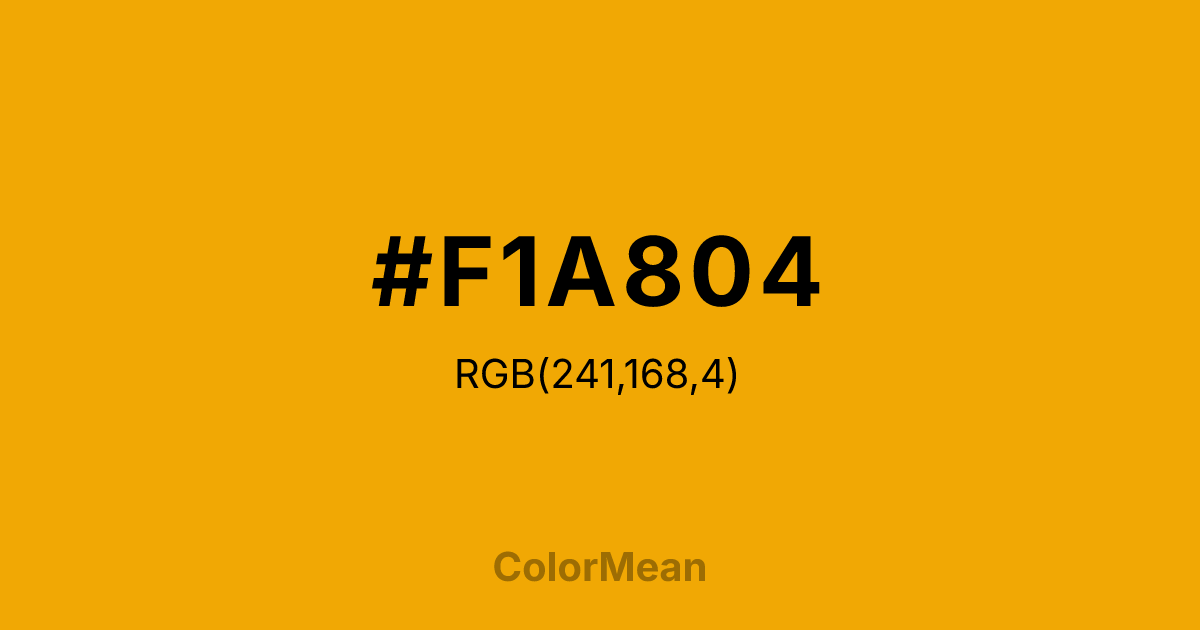 #F1A804 color swatch