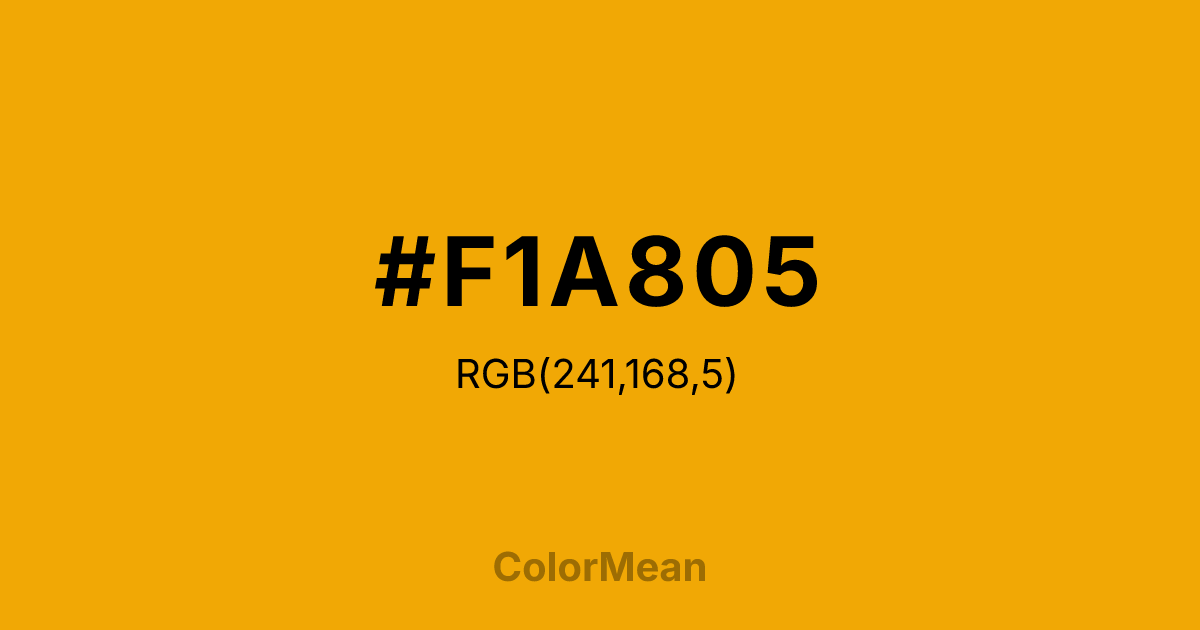 #F1A805 color swatch